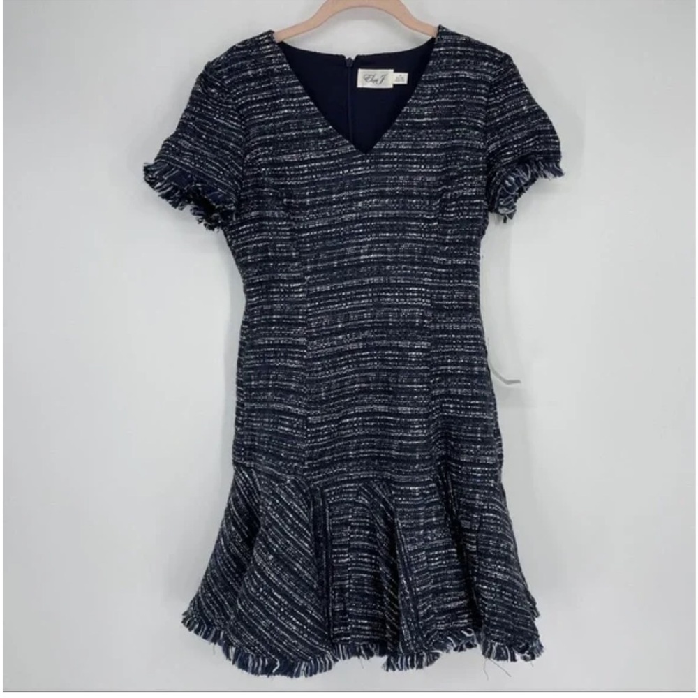 ELIZA J Blue and Black Dress Size 12 - Picture 2 of 5